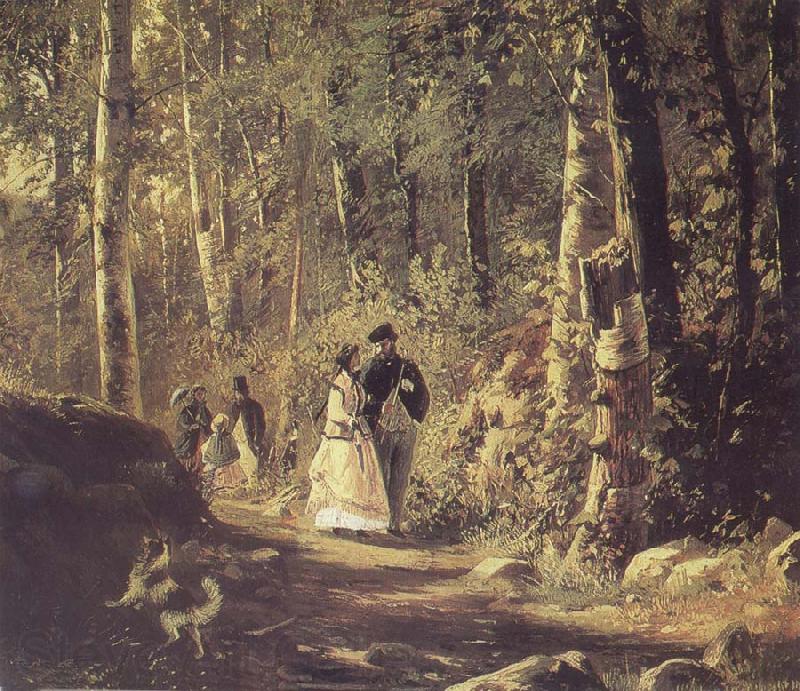 Ivan Shishkin A Stroll in the Forest France oil painting art